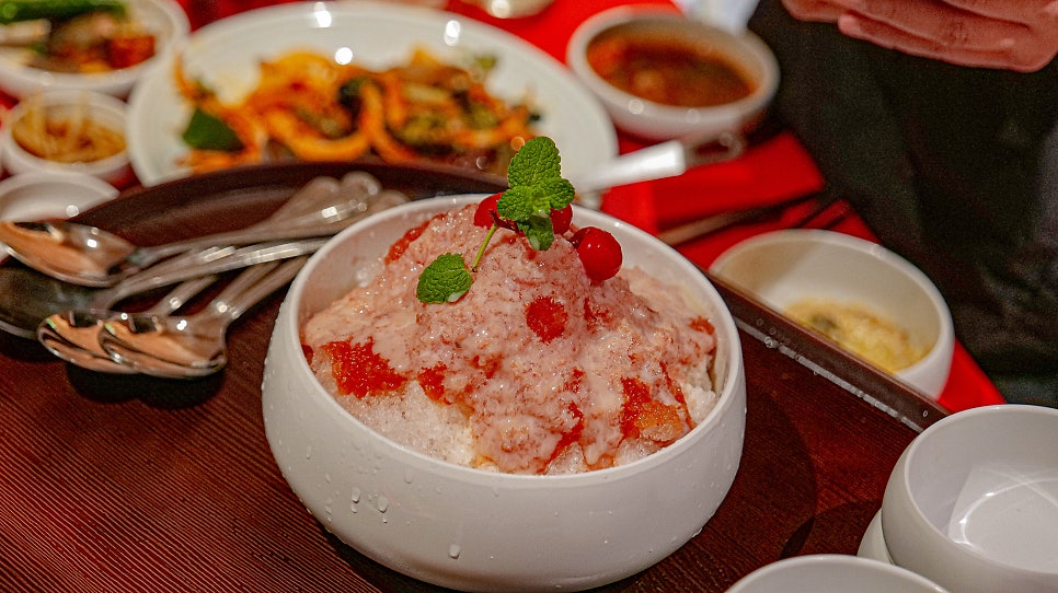 만장 토마토빙수 쟁반